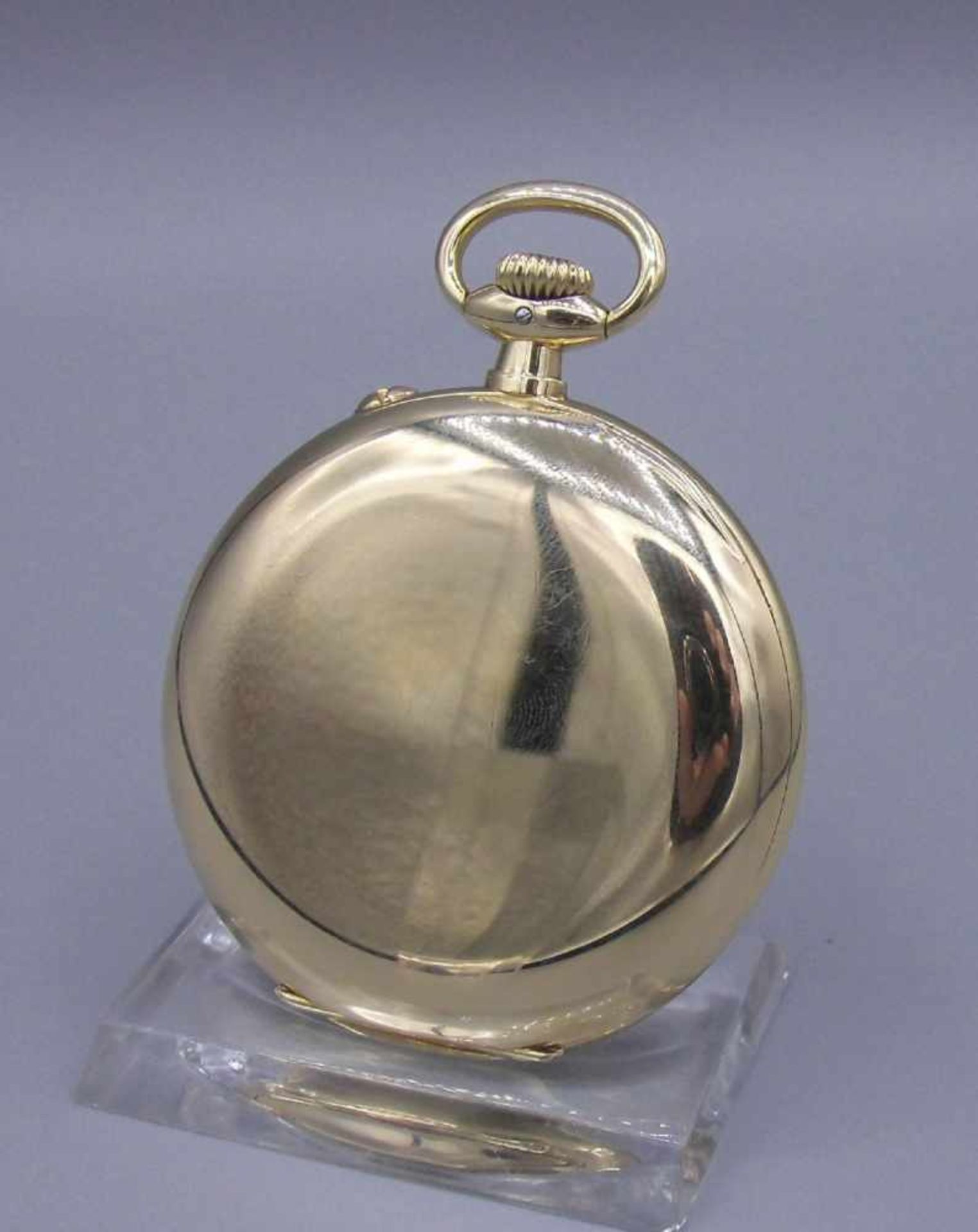 SELTENE HOCHFEINE GOLDENE PRÄZISIONSTASCHENUHR DER MANUFAKTUR A. LANGE & SÖHNE / BEOBACHTUNGSUHR / - Bild 2 aus 11