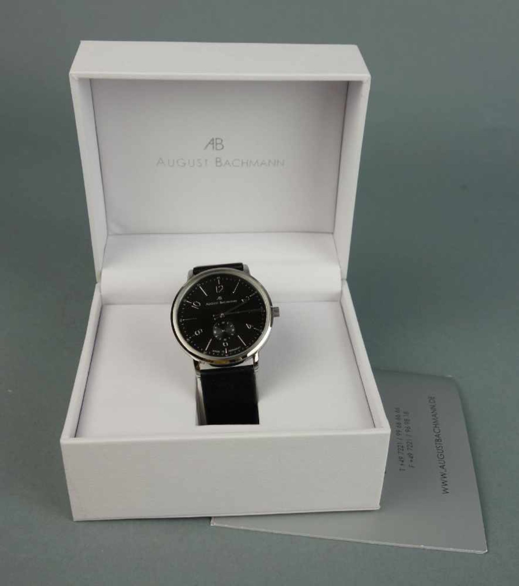 ARMBANDUHR / wristwatch, Quarz-Uhr, Manufaktur August Bachmann / Deutschland. Modell "10101.35. - Image 4 of 4