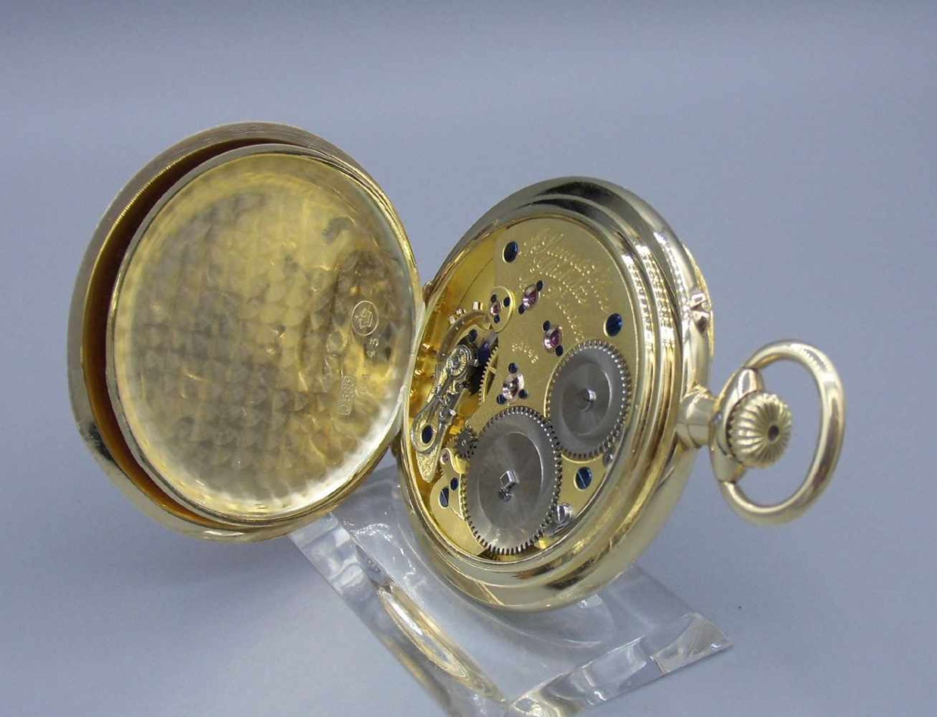 SELTENE HOCHFEINE GOLDENE PRÄZISIONSTASCHENUHR DER MANUFAKTUR A. LANGE & SÖHNE / BEOBACHTUNGSUHR / - Bild 6 aus 11