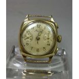 VINTAGE ARMBANDUHR / CHRONOGRAPH: Minerva / vintage wristwatch, wohl 1930er Jahre, Manufaktur