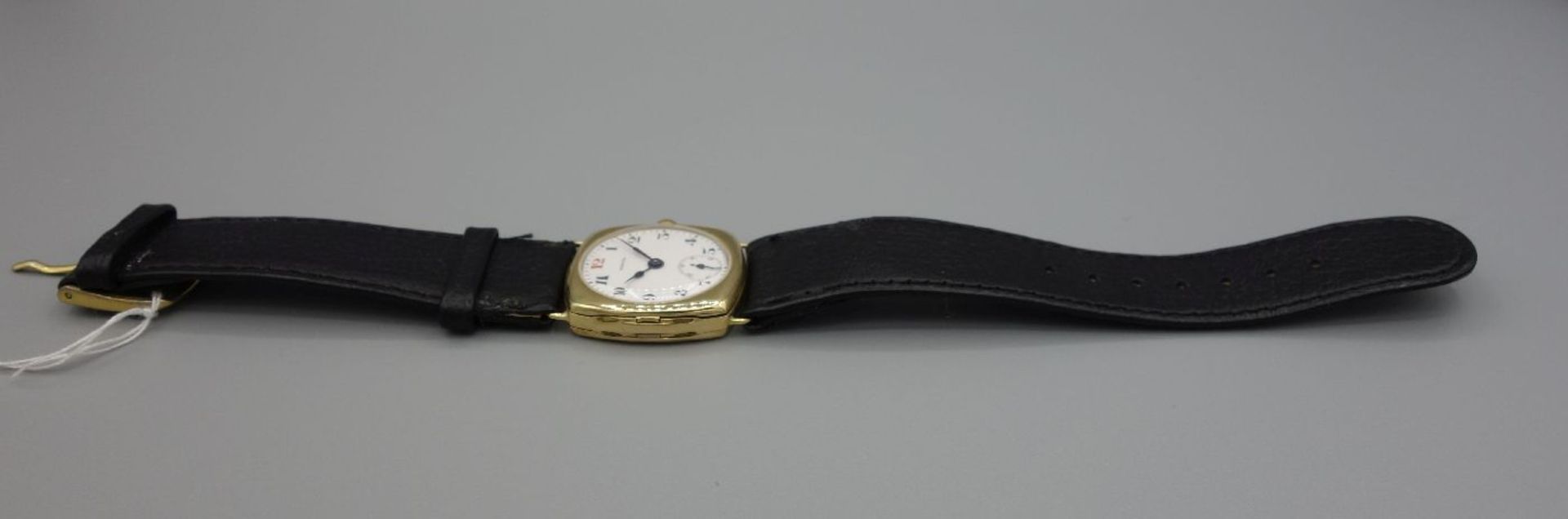 ZENITH VINTAGE ARMBANDUHR / wristwatch, um 1920, Handaufzug. Eckiges Gelb-Goldgehäuse an - Bild 3 aus 5