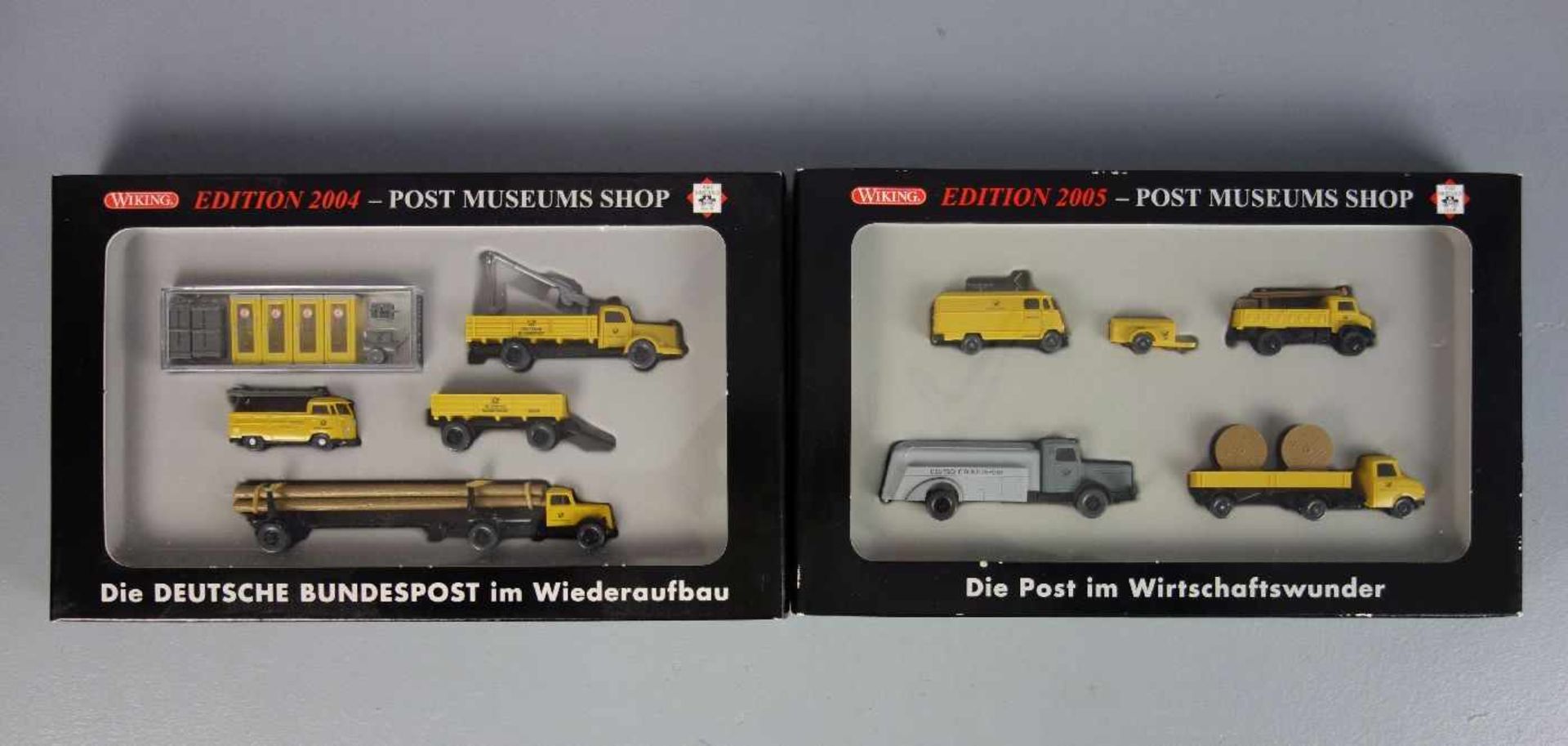 KONVOLUT MODELLAUTOS / FAHRZEUGE: Wiking - Postautos / toy cars, 20. Jh., 5 x Pakete des Post - Image 2 of 3
