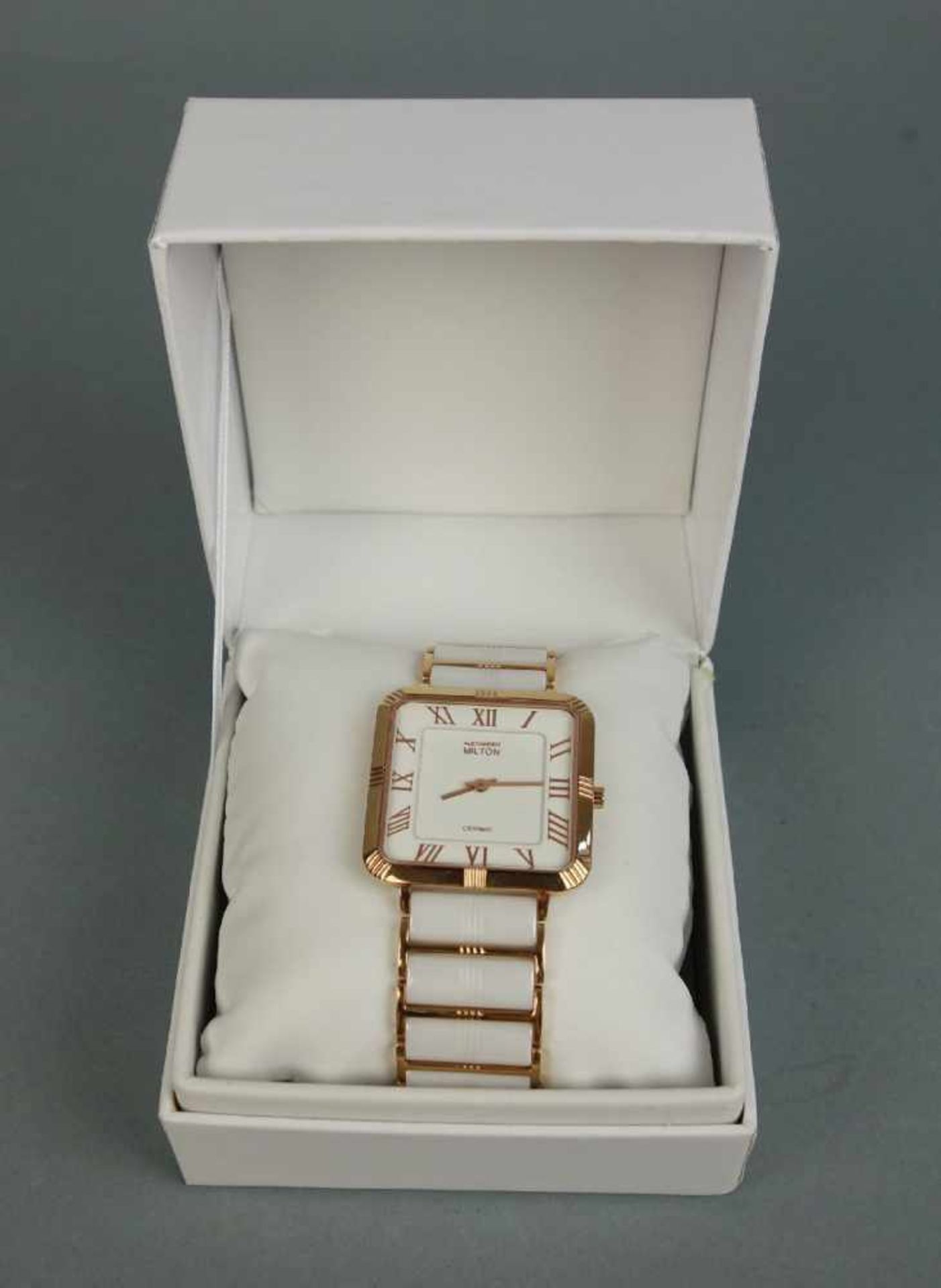 KERAMIK-ARMBANDUHR - ALEXANDER MILTON / wristwatch, Quarz-Uhr, Manufaktur Alexander Milton / - Bild 4 aus 5