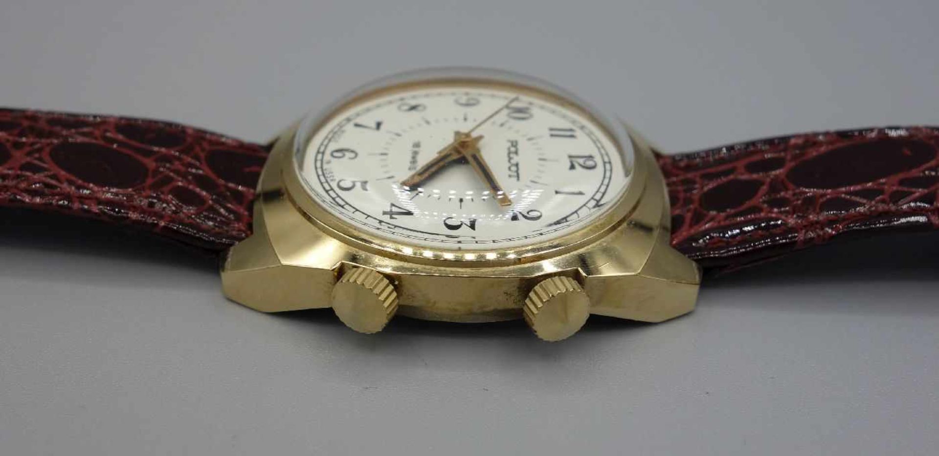 ZWEI ARMBANDUHREN MIT WECKFUNKTION / wristwatches, Russland, Manufaktur Poljot. Handaufzug. 1) - Image 6 of 8