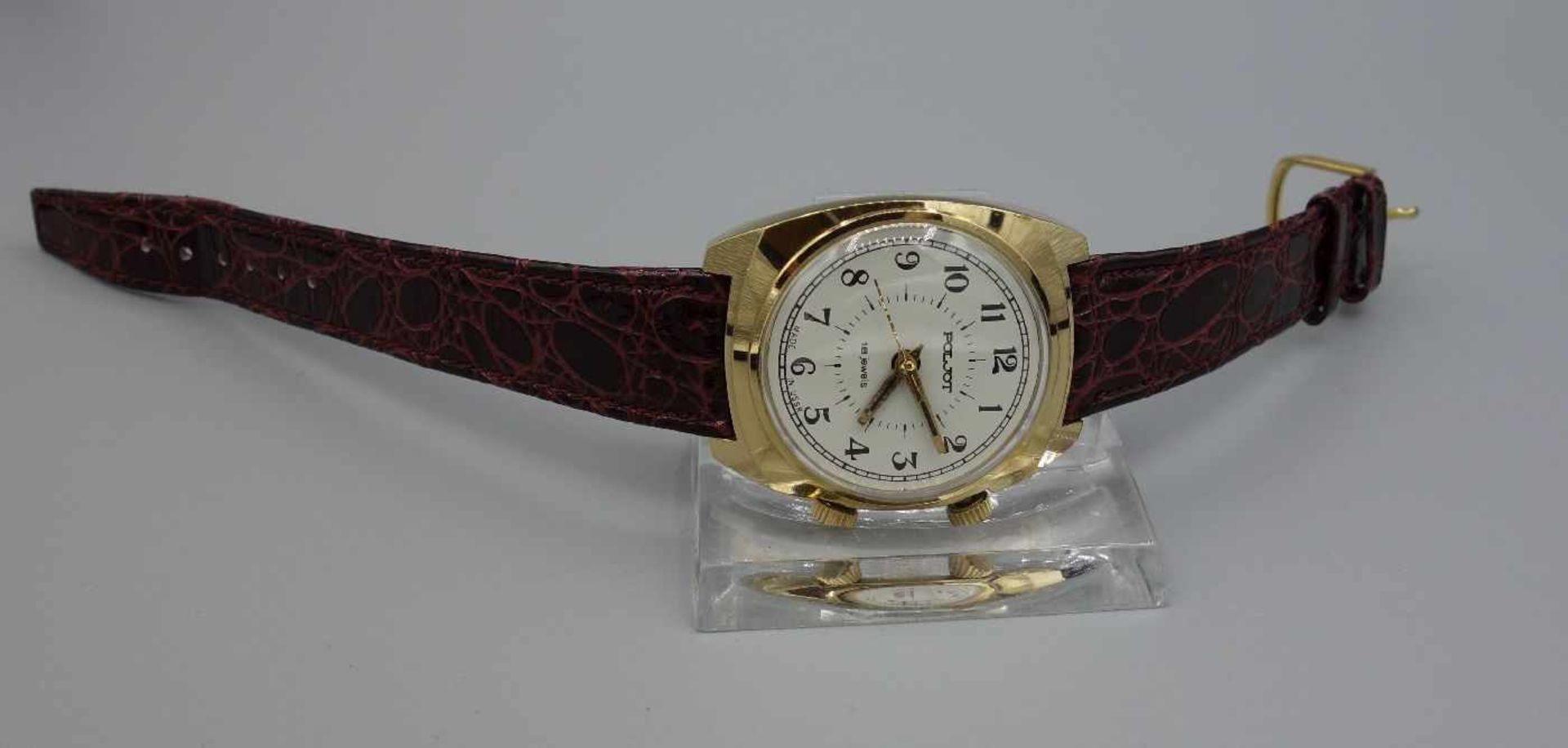 ZWEI ARMBANDUHREN MIT WECKFUNKTION / wristwatches, Russland, Manufaktur Poljot. Handaufzug. 1) - Image 5 of 8