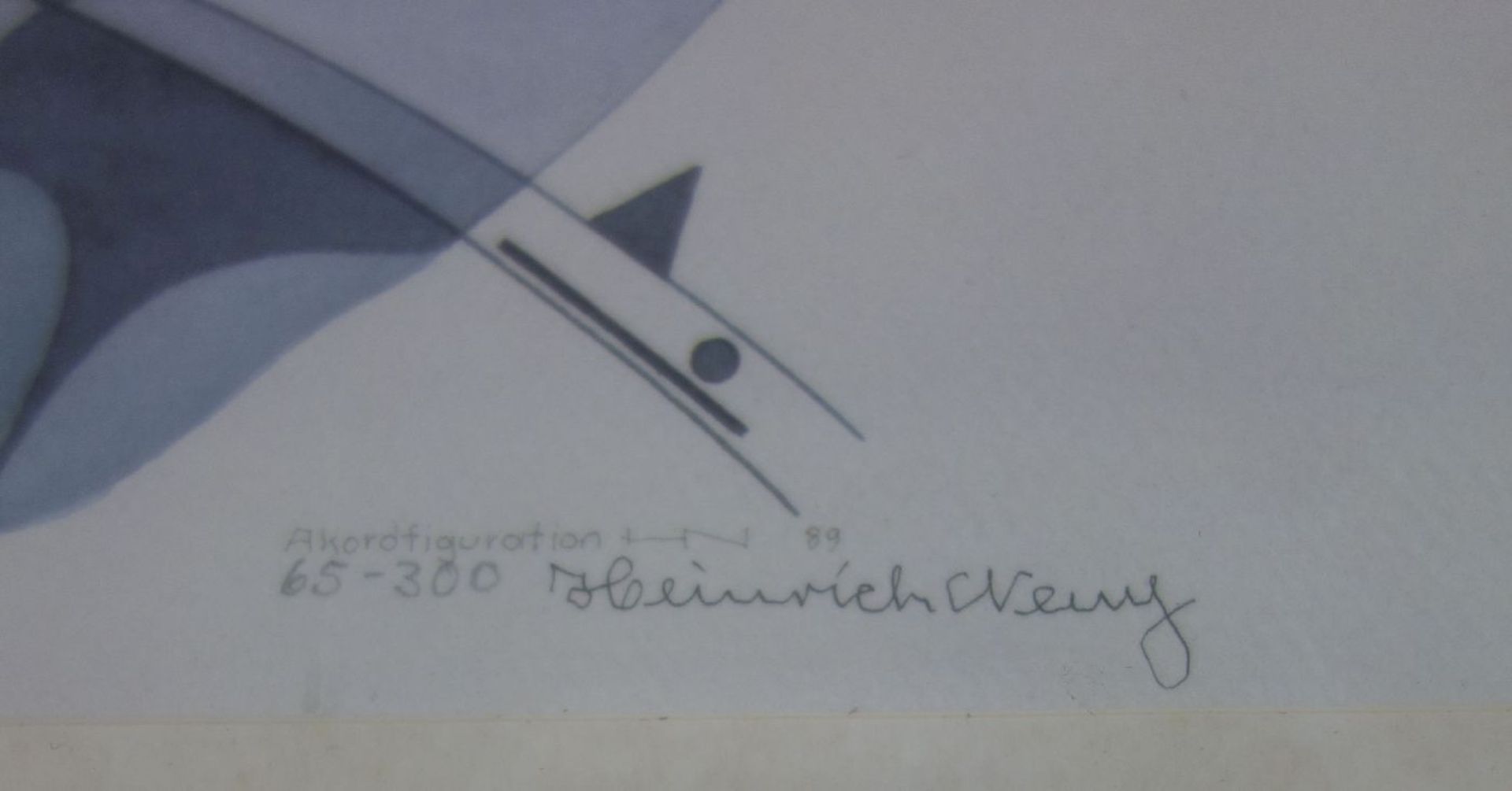 NEUY, HEINRICH (Kevelaer 1911-2003 Steinfurt-Borghorst), Serigrafie: "Akkordfiguration", u. r. im - Bild 2 aus 3