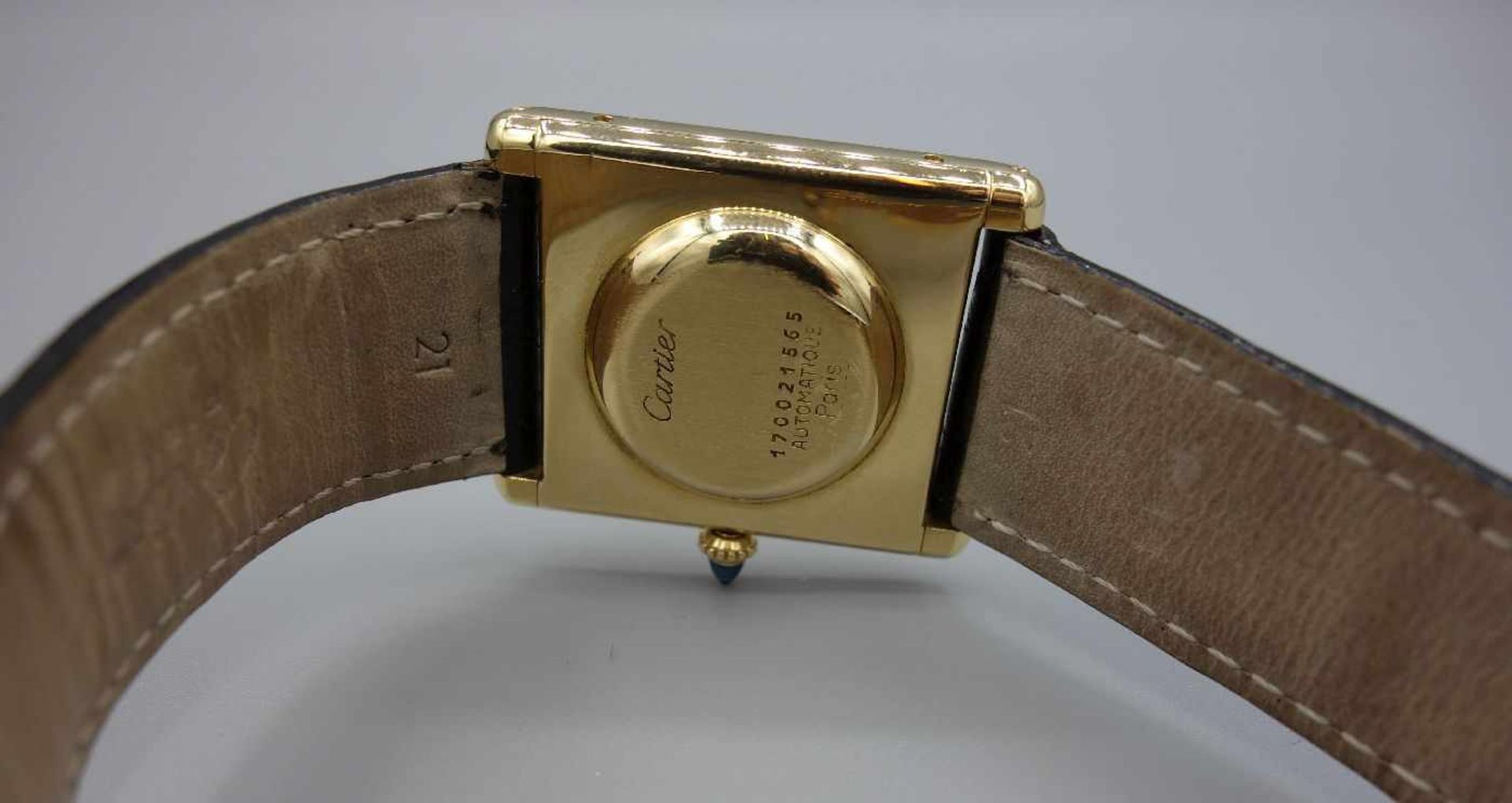 VINTAGE ARMBANDUHR - Cartier Tank Louis / wristwatch, Mitte 20. Jh., Automatik, Manufaktur Cartier - Bild 4 aus 7