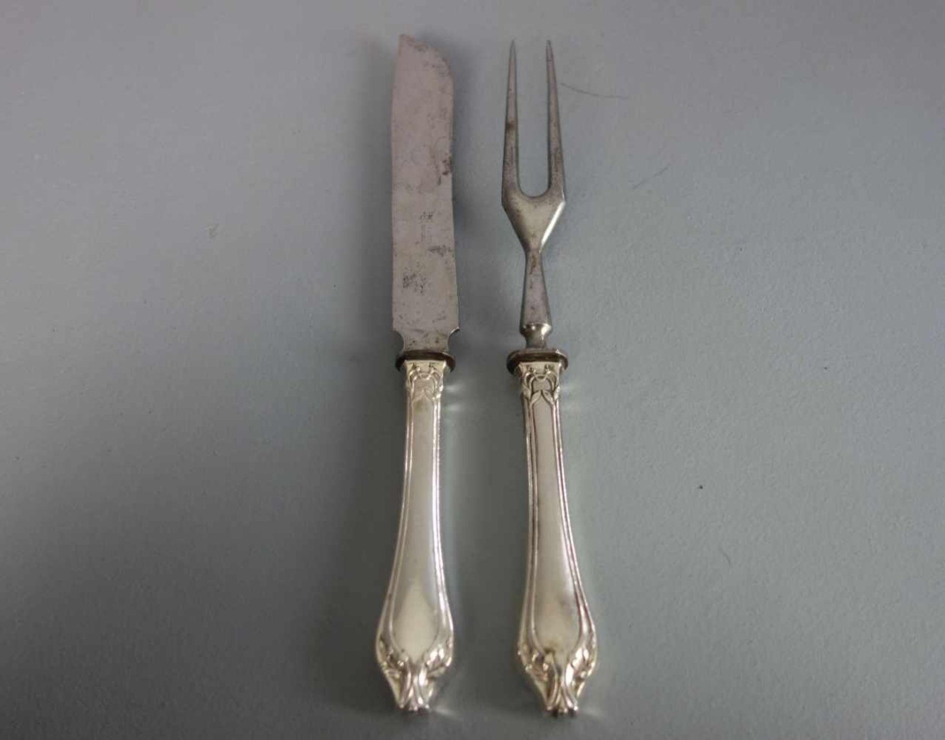 JUGENDSTIL - VORLEGEBESTECK / TRANCHIERBESTECK / art nouveau serving cutlery, 1. H. 20. Jh., - Bild 2 aus 3