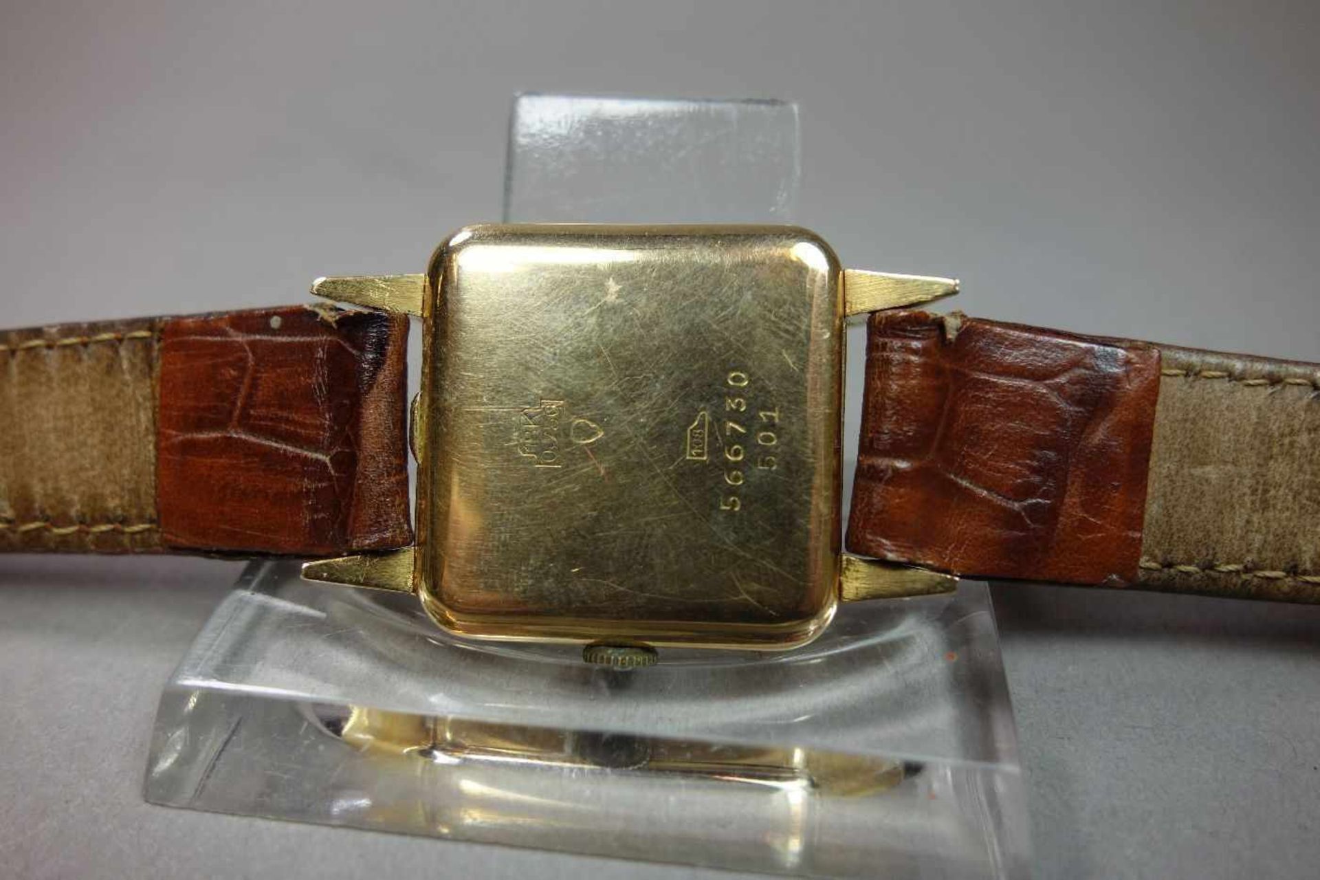 ART DÉCO ARMBANDUHR / wristwatch, Handaufzug, Manufaktur Leonidas Watch Factory / Schweiz. Eckiges - Image 4 of 6