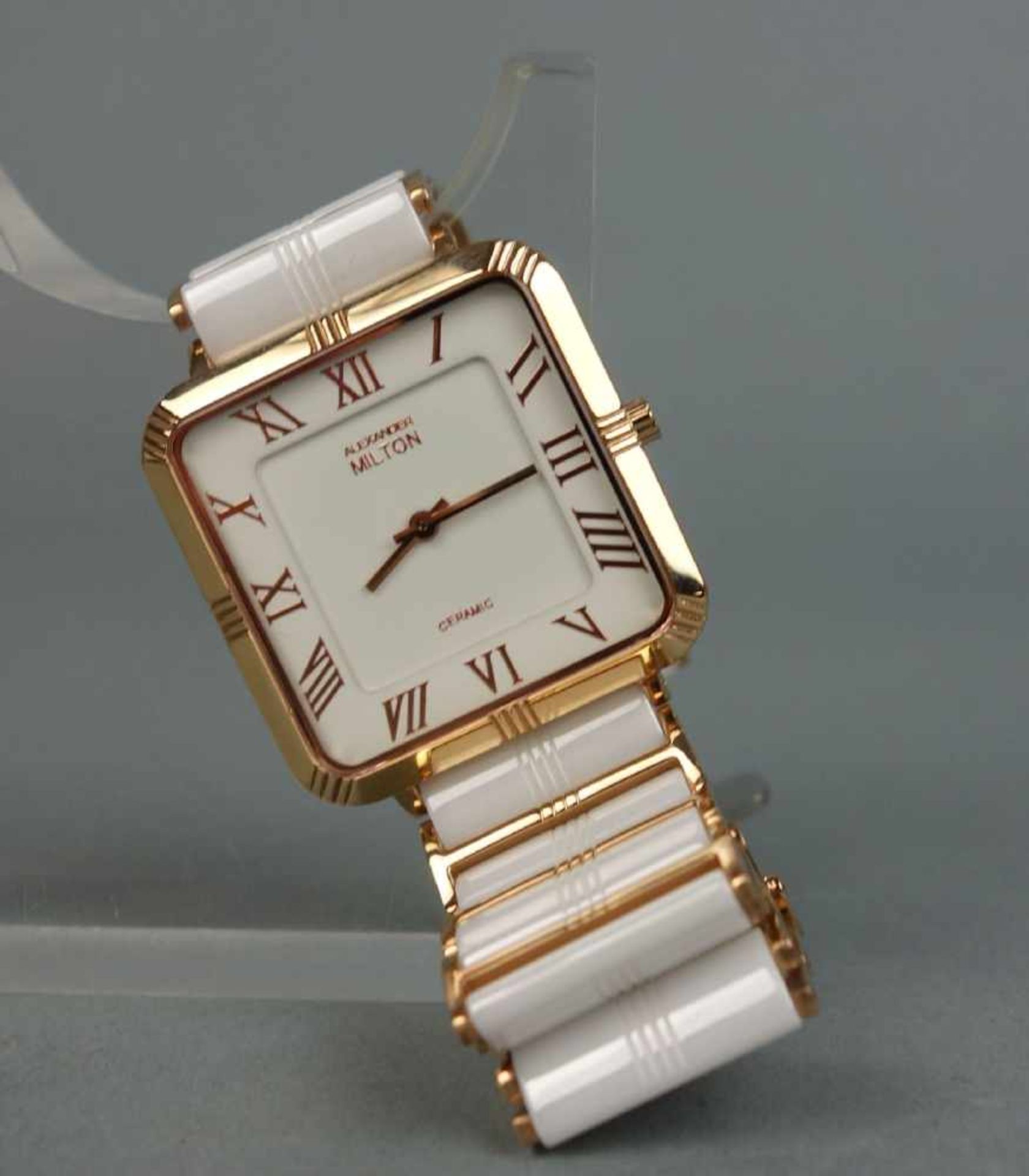 KERAMIK-ARMBANDUHR - ALEXANDER MILTON / wristwatch, Quarz-Uhr, Manufaktur Alexander Milton /