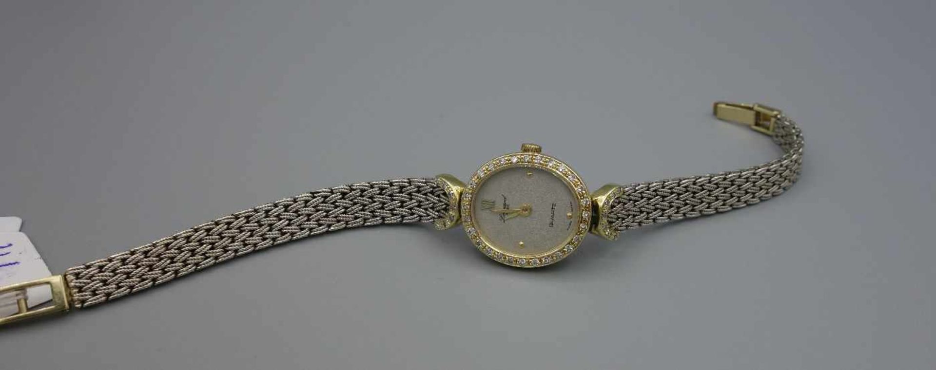 ELEGANTE DAMEN-ARMBANDUHR - LÉONARD / wristwatch, 2. H. 20. Jh., Quarz-Uhr, Manufaktur Léonard / - Bild 3 aus 7