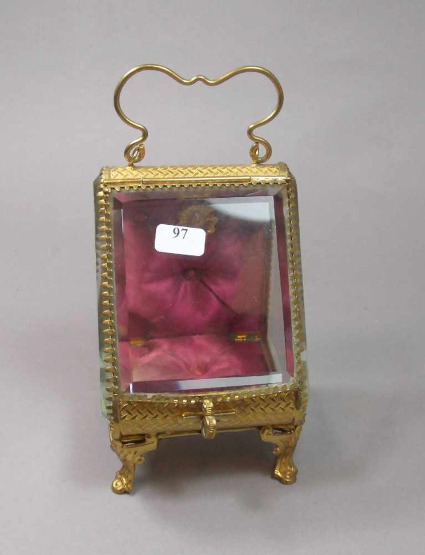 TASCHENUHRENHALTER / TASCHENUHRENSTÄNDER / pocket watch holder, um 1900, vergoldete