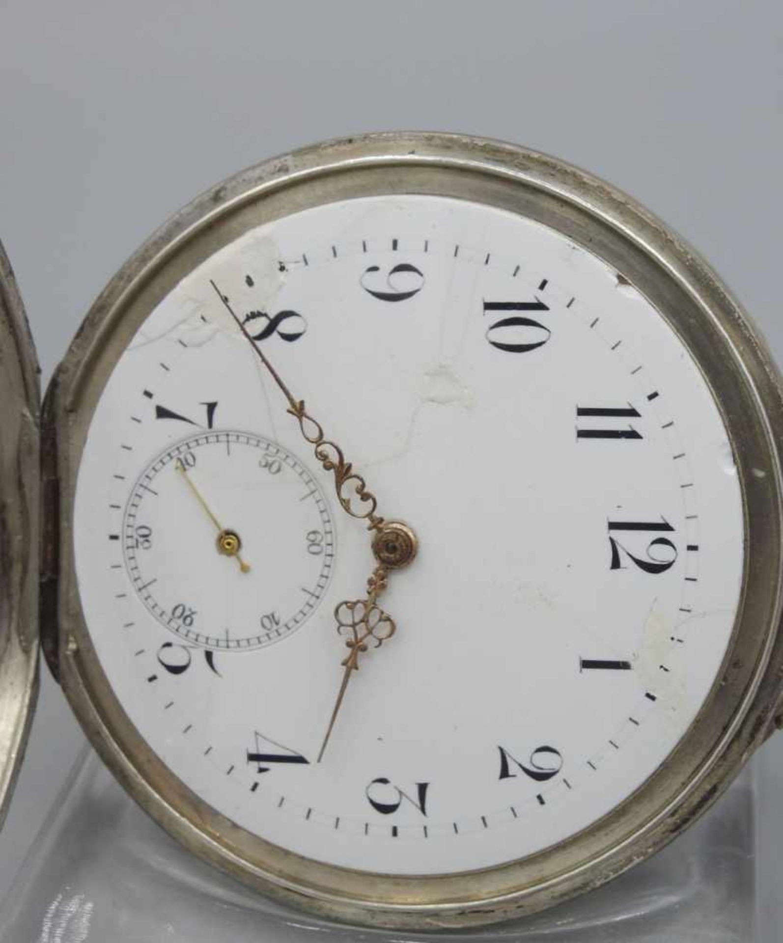 IWC TASCHENUHR / pocket watch, um 1900, Handaufzug (Krone und Drücker), Manufaktur International - Image 4 of 7
