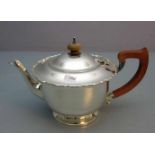 SILBERNE GEORGIANISCHE TEEKANNE / silver tea pot, Regierungszeit Georg V., England, 925er Silber /