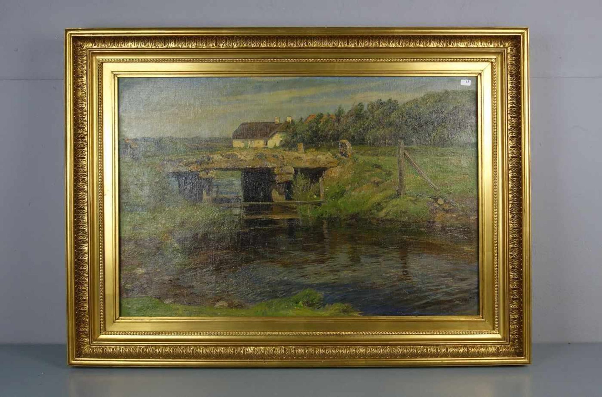 LARSEN, KNUD (Knud Erik Larsen, dänischer Maler, 1865-1922), Gemälde / painting: "Landschaft bei