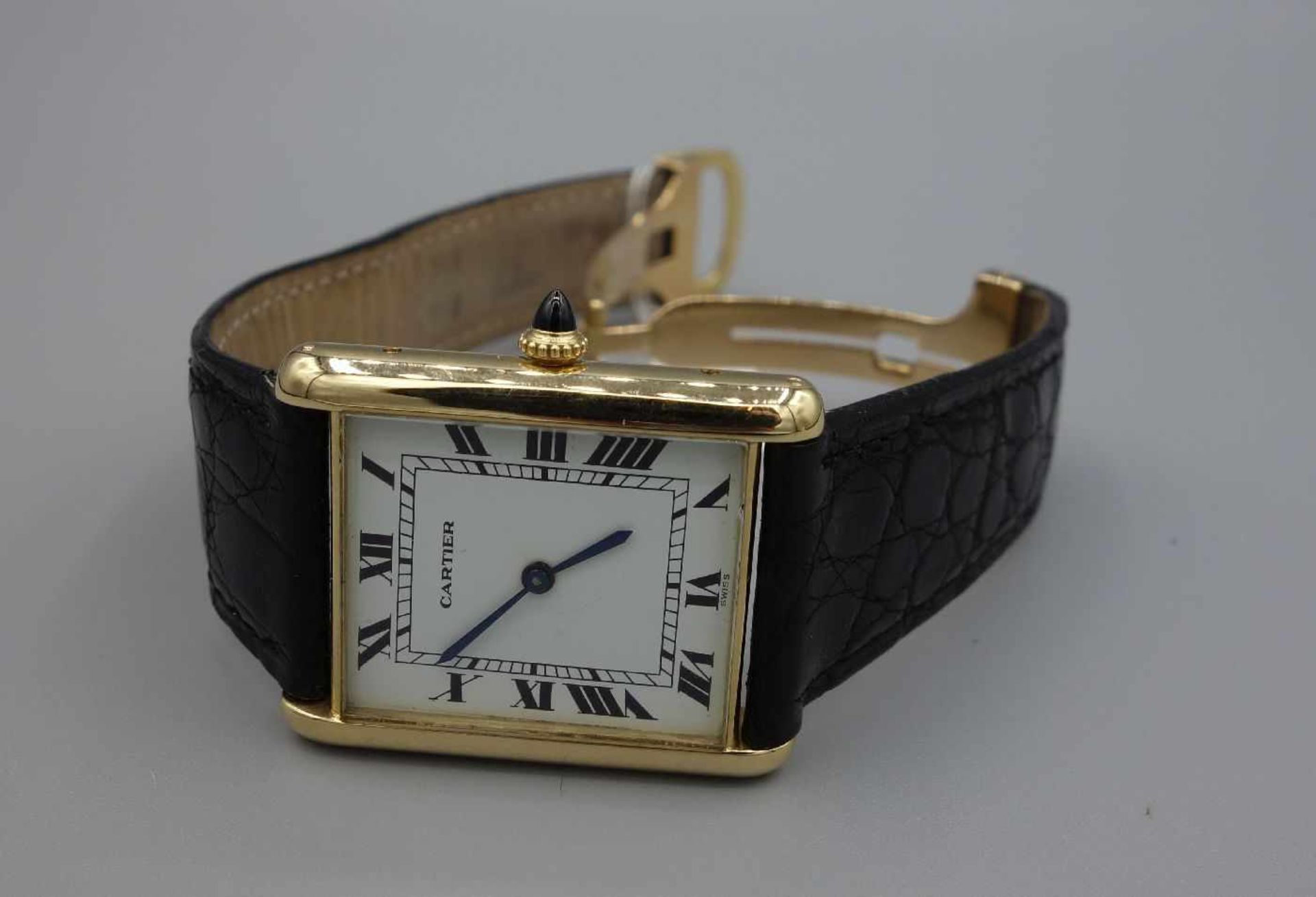 VINTAGE ARMBANDUHR - Cartier Tank Louis / wristwatch, Mitte 20. Jh., Automatik, Manufaktur Cartier - Bild 2 aus 7
