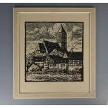 EVERZ, HEINRICH (Lippstadt 1882-1967 Coesfeld), Holzschnitt / woodcut: "Stadt Rheine", im Druck u.