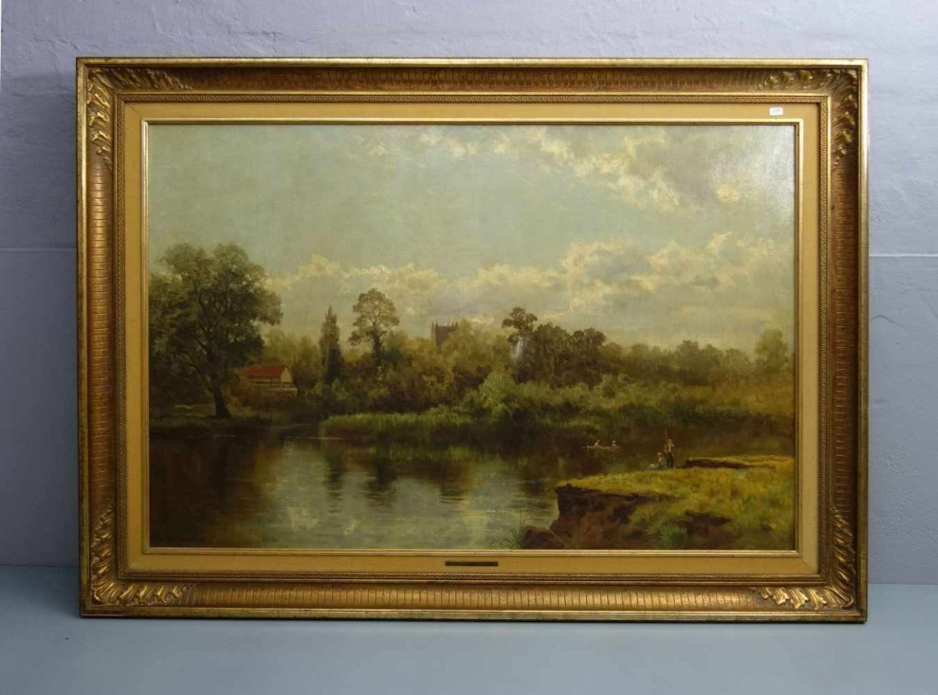 COLLIER, ARTHUR BEVAN (Plymouth 1832 - 1908 Carthamartha), Gemälde / painting: "Flusslandschaft", Öl
