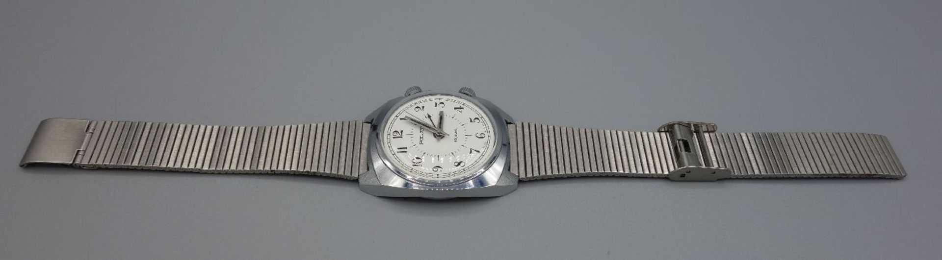 ZWEI ARMBANDUHREN MIT WECKFUNKTION / wristwatches, Russland, Manufaktur Poljot. Handaufzug. 1) - Image 2 of 8