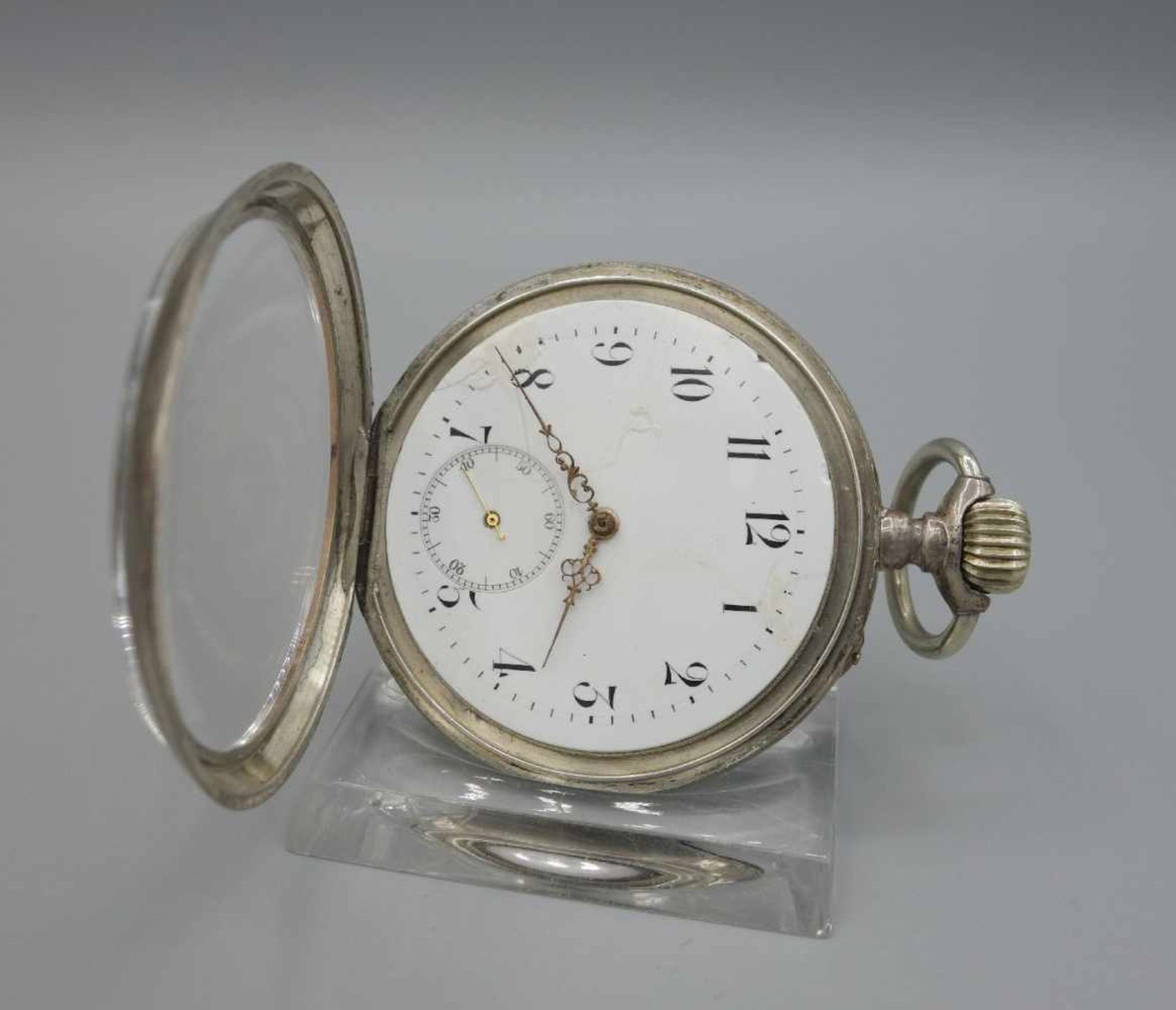 IWC TASCHENUHR / pocket watch, um 1900, Handaufzug (Krone und Drücker), Manufaktur International - Image 3 of 7