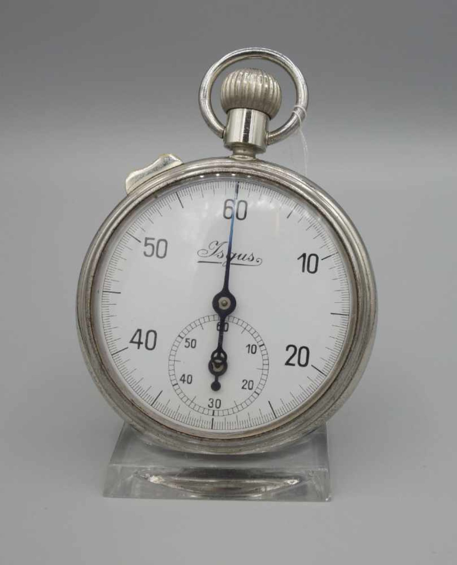 GROSSE STOPPUHR - ISGUS / stopwatch, Mitte 20. Jh., Handaufzug, Manufaktur Isgus / Schlenker-