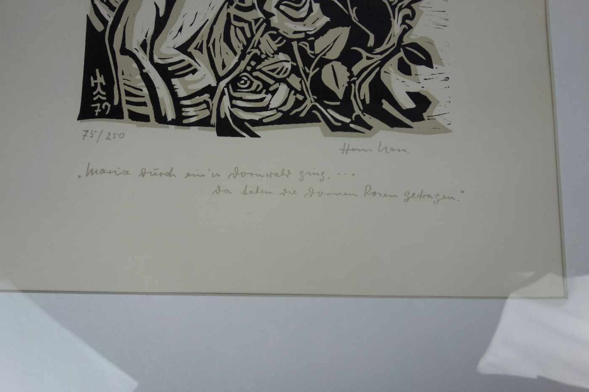 NASS, HEIN (1903 - 1985), Lithographie / Künstlersteinzeichnung / lithography: "Maria durch einen - Image 2 of 3