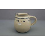 KRUG / ceramic jug, Keramik, heller Scherben, gebauchte Form mit profiliertem Hals, kleinem