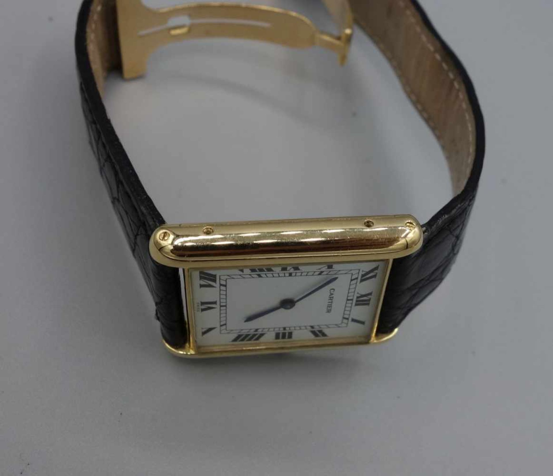 VINTAGE ARMBANDUHR - Cartier Tank Louis / wristwatch, Mitte 20. Jh., Automatik, Manufaktur Cartier - Bild 3 aus 7