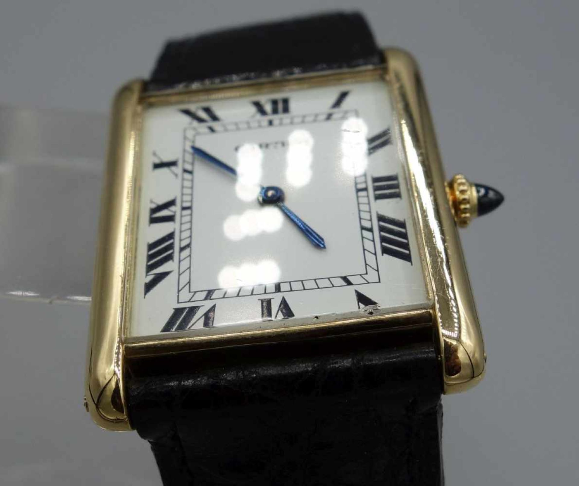 VINTAGE ARMBANDUHR - Cartier Tank Louis / wristwatch, Mitte 20. Jh., Automatik, Manufaktur Cartier - Bild 7 aus 7