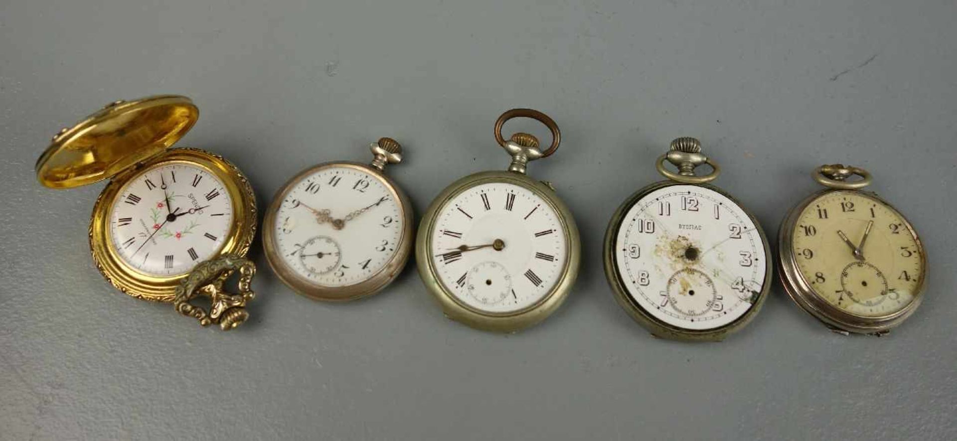 KONVOLUT TASCHENUHREN-WERKE / pocket watches, um 1900 und 1. H. 20. Jh., unterschiedliche - Image 2 of 13