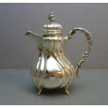 SILBERNE KAFFEEKANNE / silver coffee pot, deutsch, 20. Jh., 925er Silber (764 Gramm), Manufaktur