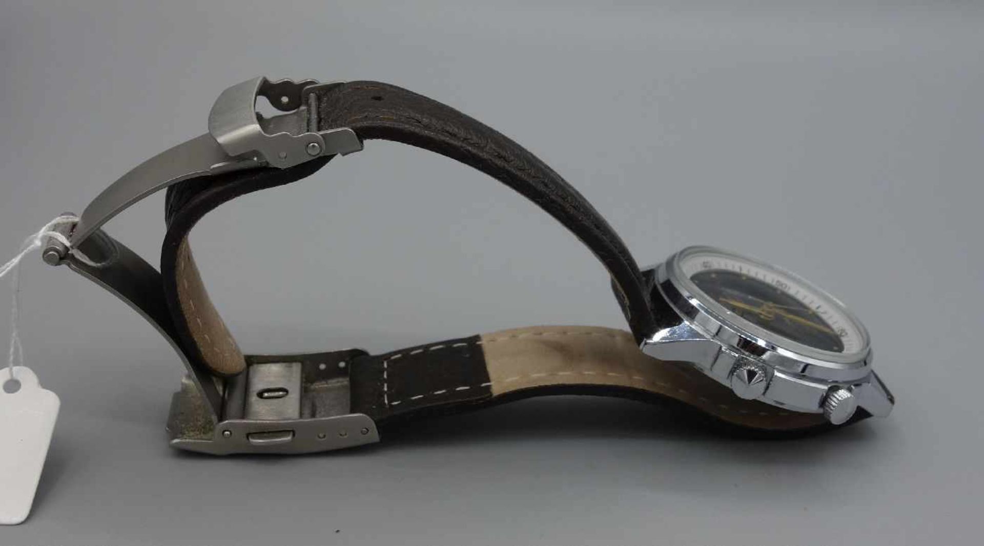 POLJOT ARMBANDUHR MIT WECKFUNKTION / wristwatch, Russland, Manufaktur Poljot. Handaufzug. Rundes - Image 4 of 5
