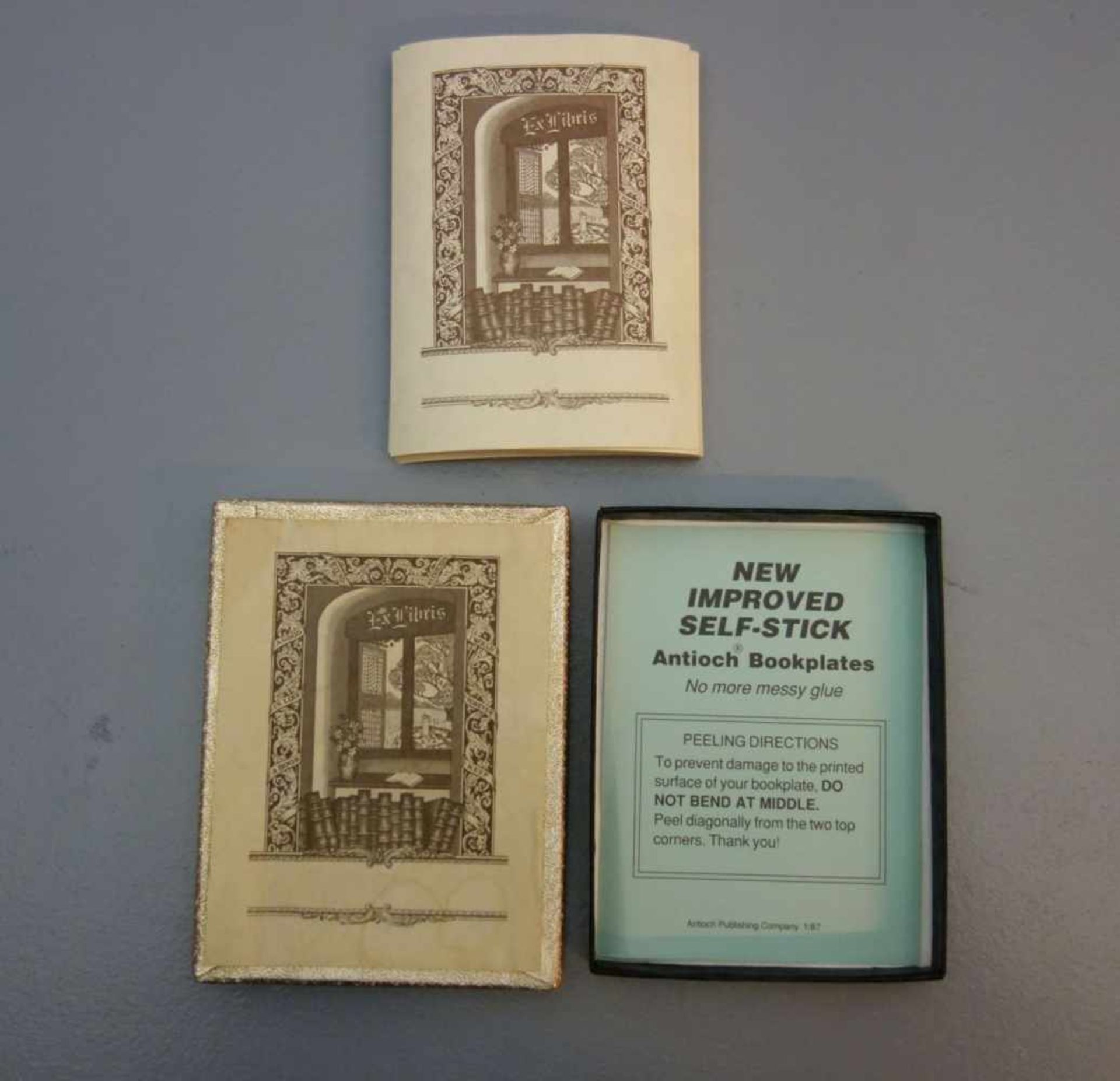 27 EX LIBRIS: "Antioch Bookplates", "Antioch Publishing Company / Box 28 V2 / Yellow Springs, Ohio - Bild 2 aus 2