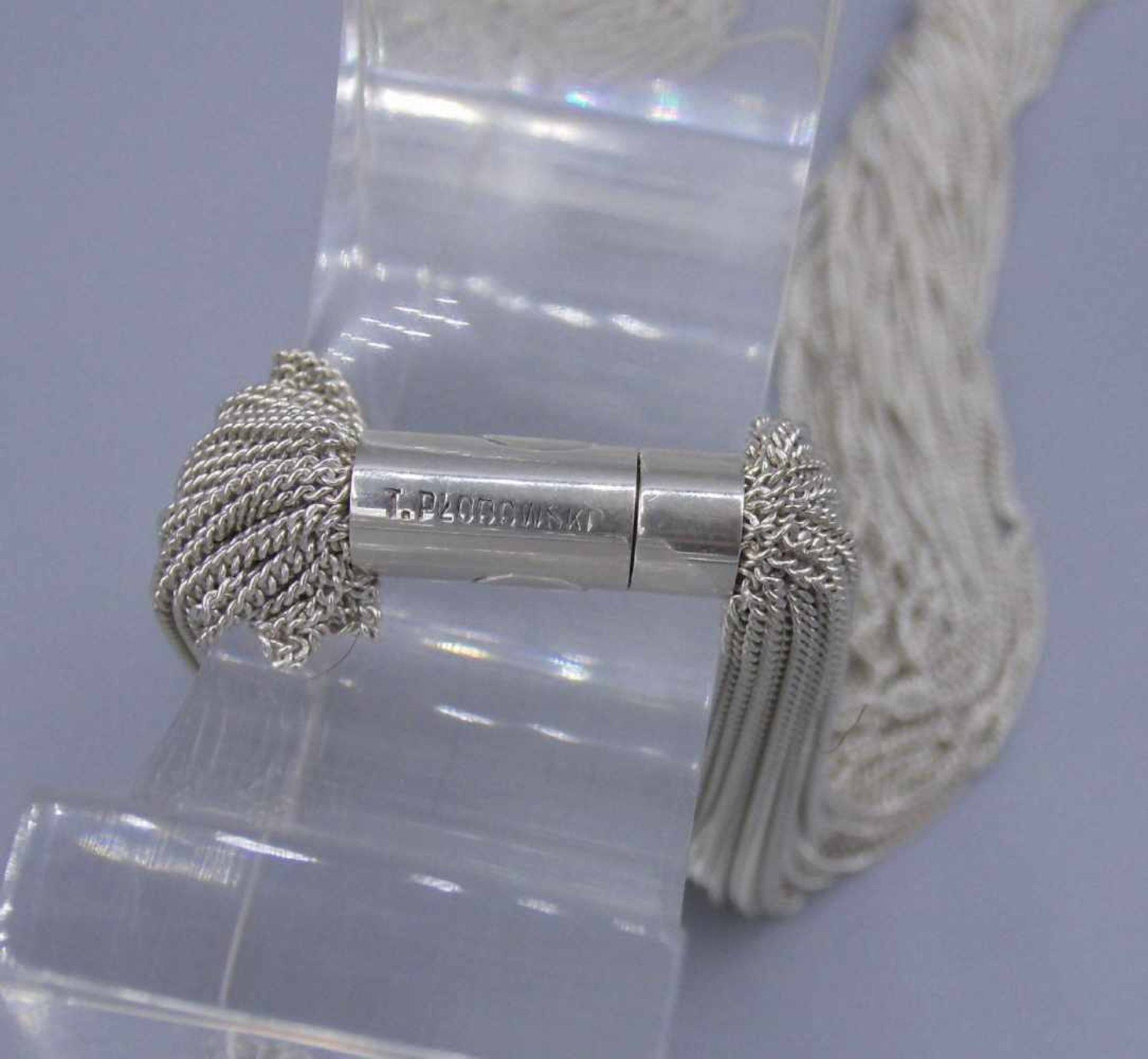 DESIGNER - COLLIER, gearbeitet aus einer Vielzahl von Strängen, 925er Silber (136 g), am - Image 4 of 4