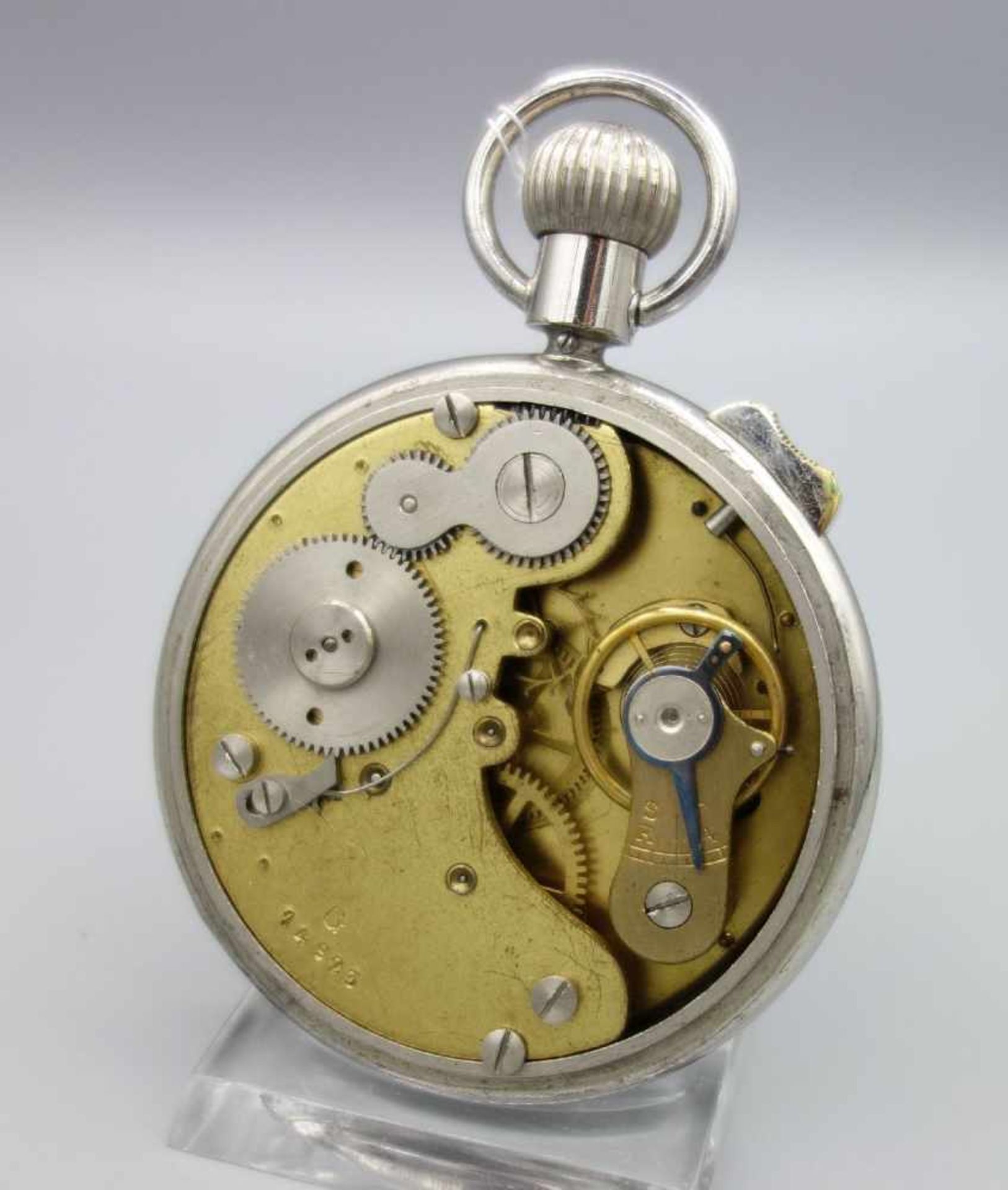 GROSSE STOPPUHR - ISGUS / stopwatch, Mitte 20. Jh., Handaufzug, Manufaktur Isgus / Schlenker- - Image 6 of 6