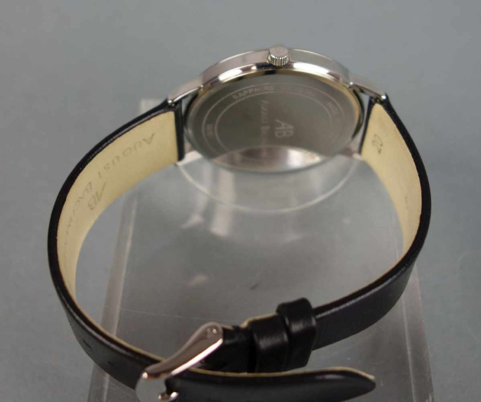 ARMBANDUHR / wristwatch, Quarz-Uhr, Manufaktur August Bachmann / Deutschland. Modell "10101.35. - Image 3 of 4