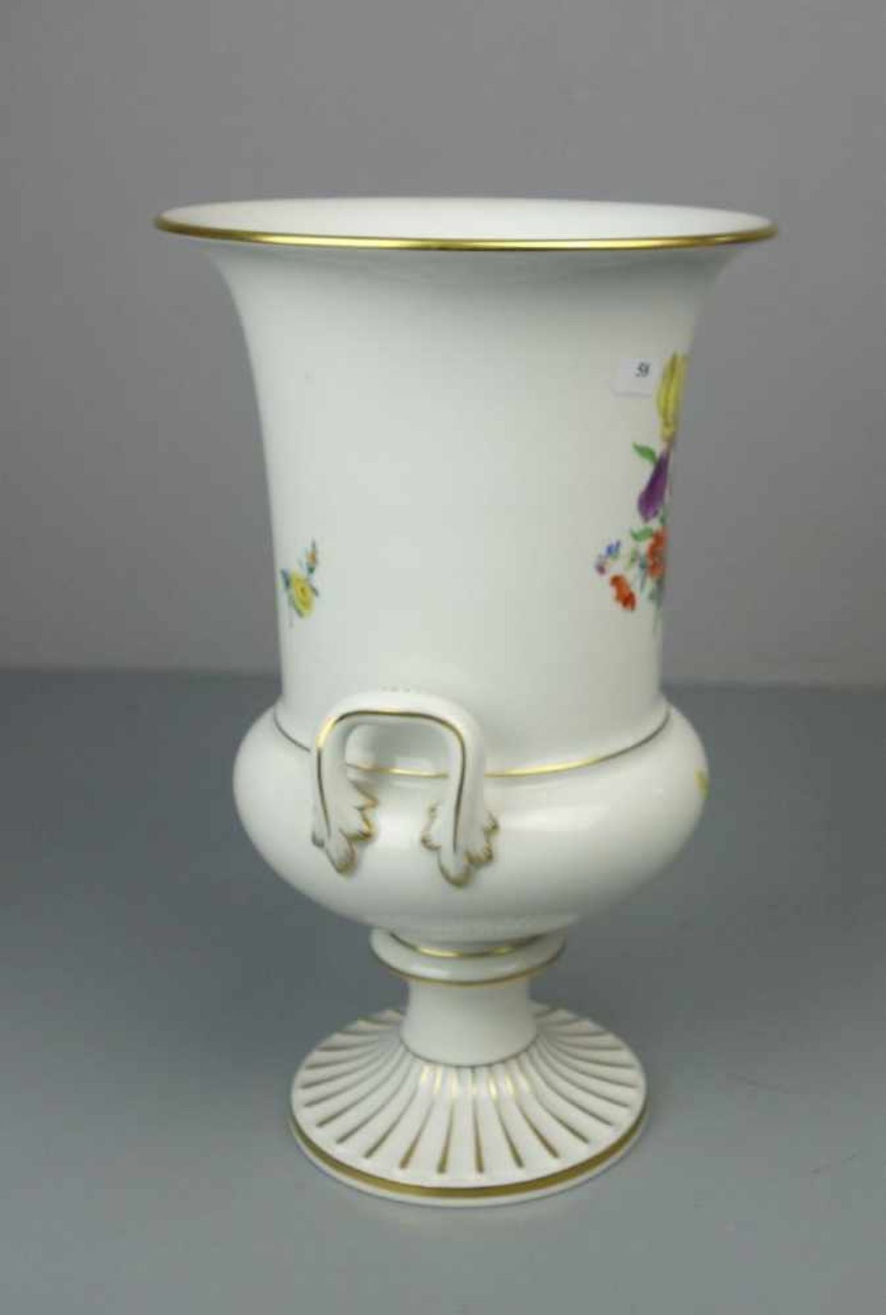 VASE, Porzellan, Manufaktur Meissen, unterglasurblaue Schwertermarke, Marke seit 1934 (1. Wahl) - Bild 5 aus 6