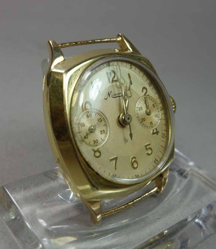 VINTAGE ARMBANDUHR / CHRONOGRAPH: Minerva / vintage wristwatch, wohl 1930er Jahre, Manufaktur - Image 2 of 7