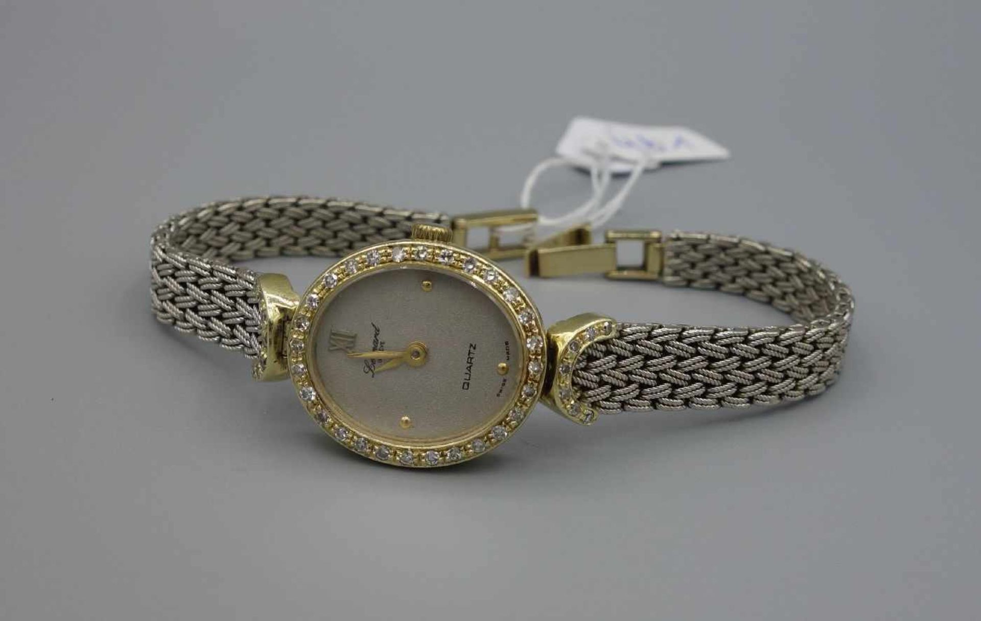 ELEGANTE DAMEN-ARMBANDUHR - LÉONARD / wristwatch, 2. H. 20. Jh., Quarz-Uhr, Manufaktur Léonard / - Bild 4 aus 7
