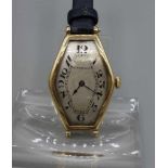 ART DÉCO VINTAGE DAMENARMBANDUHR - DAMEN / wristwatch, Handaufzug, um 1920, Manufaktur Henry Moser &