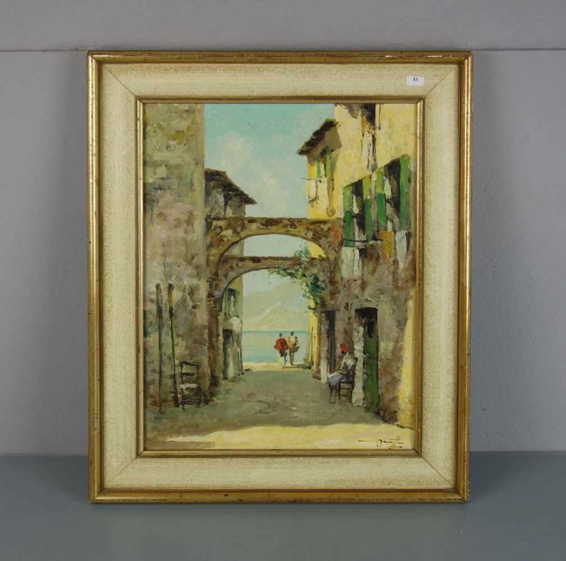 BALDESSARI, ROBERTO MARCELLO IRAS (Innsbruck 1894-1965 Rom), Gemälde / painting: "Gasse am