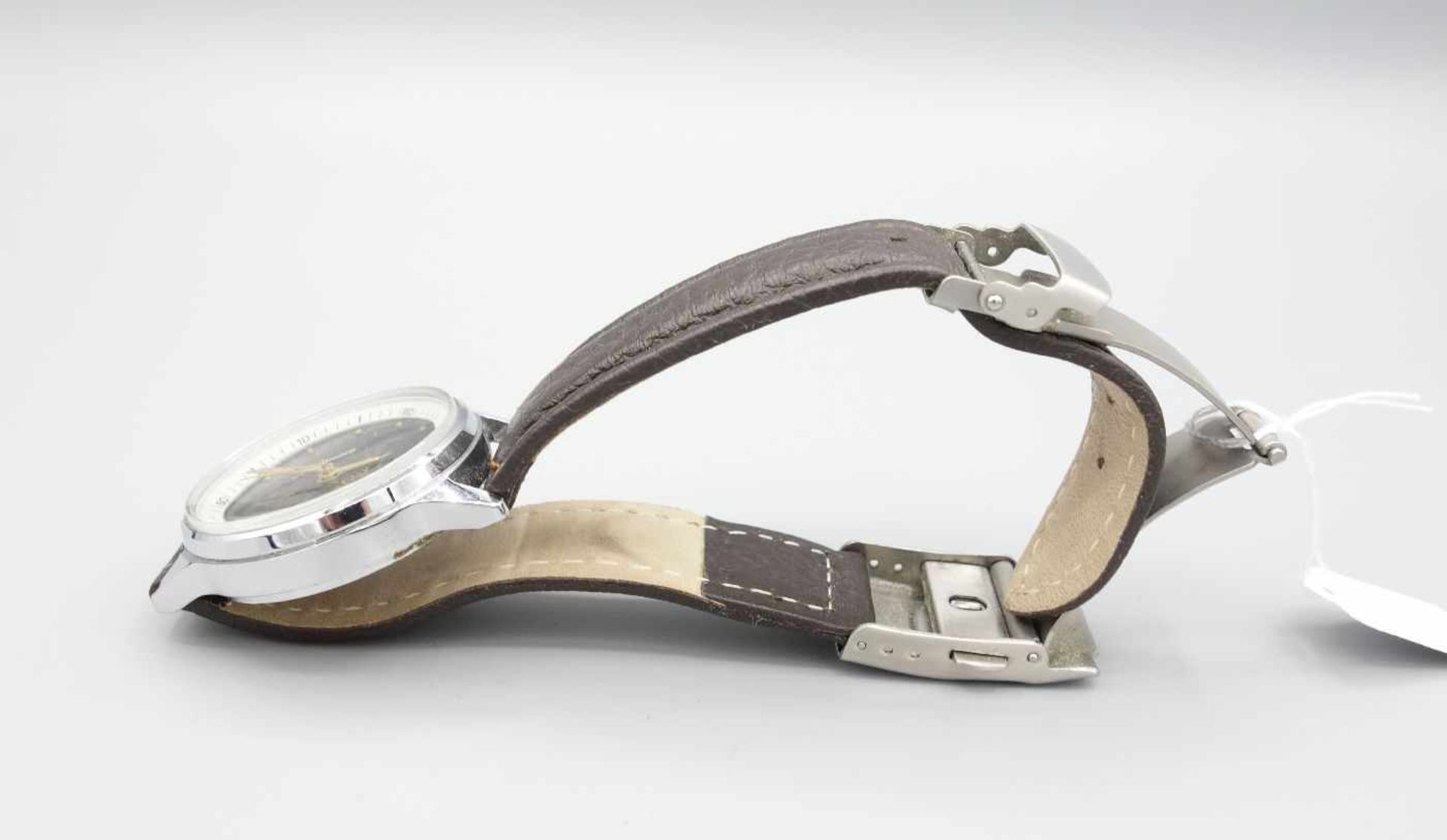 POLJOT ARMBANDUHR MIT WECKFUNKTION / wristwatch, Russland, Manufaktur Poljot. Handaufzug. Rundes - Image 3 of 5