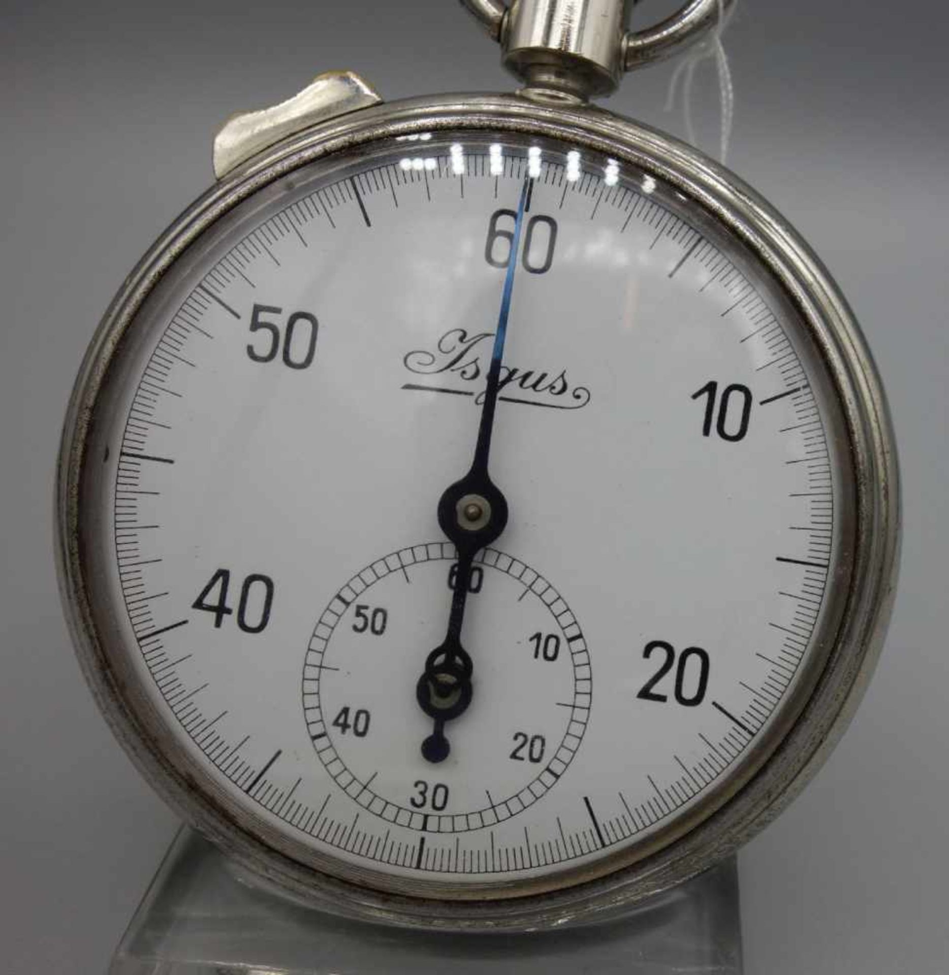 GROSSE STOPPUHR - ISGUS / stopwatch, Mitte 20. Jh., Handaufzug, Manufaktur Isgus / Schlenker- - Image 2 of 6