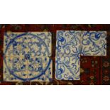 KONVOLUT VON 7 HOLLÄNDISCHEN FLIESEN, sog. DELFTER FLIESEN / DELFTER KACHELN / delft tiles, 18. /