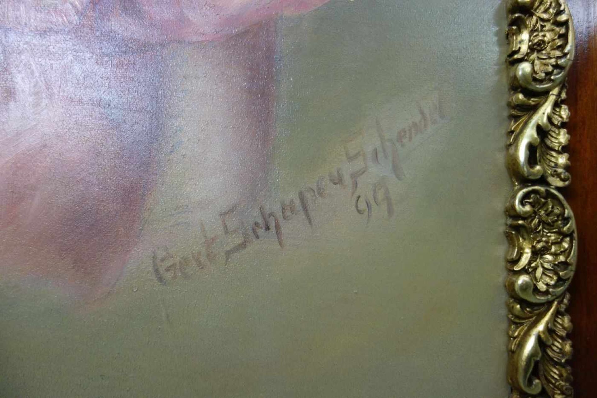 SCHAPER SCHENDEL, GERT (20./21. Jh.), Gemälde / painting: "Bildnis eines jungen Mädchens", Öl auf - Bild 2 aus 3