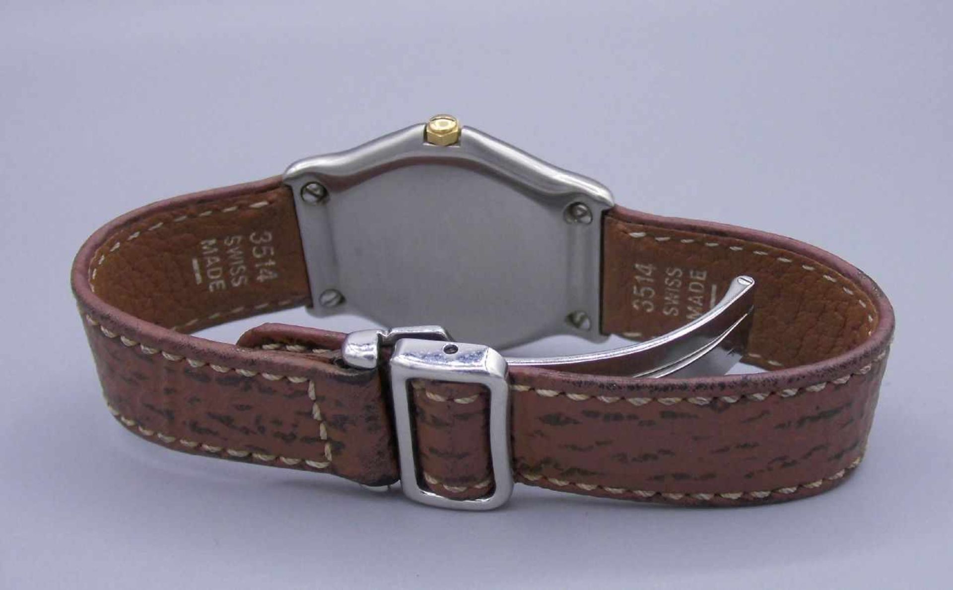 ARMBANDUHR / wristwatch, Quarz, Manufaktur Ebel SA / Schweiz. Mehreckiges Edelstahlgehäuse mit - Bild 6 aus 8