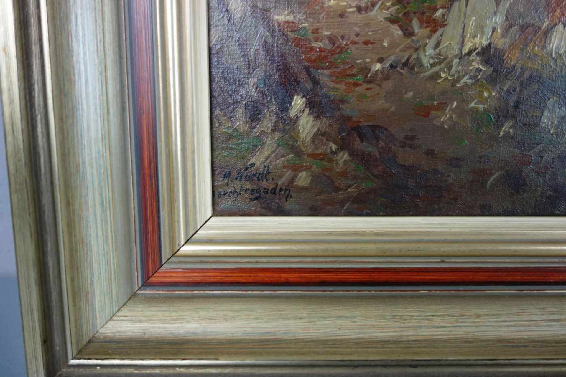 NORDT, MAX (Blankenhain 1895-1979 ebd.), Gemälde / painting: "Der Königssee bei Berchtesgaden", Öl - Bild 2 aus 3