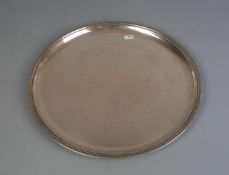 SCHALE / TABLETT / silver tray, 800er Silber (405 g), gepunzt mit Feingehaltsangabe und Modell- oder