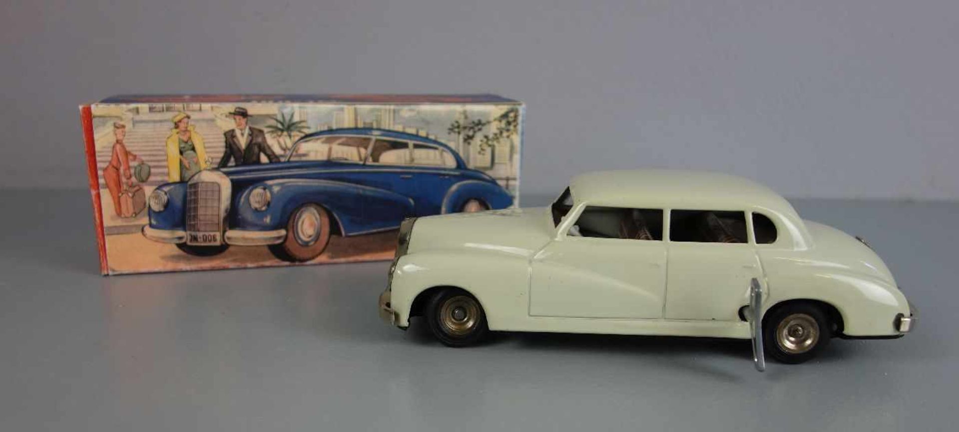 BLECHSPIELZEUG / FAHRZEUG: M300 Mercedes / tin toy car, Manufaktur JNF Neuhierl, 1950er Jahre,