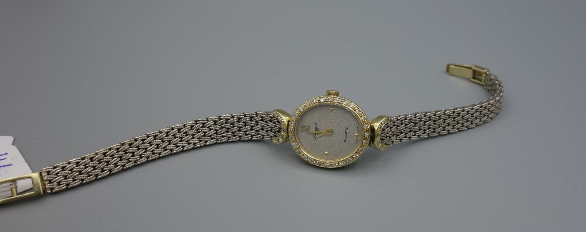 ELEGANTE DAMEN-ARMBANDUHR - LÉONARD / wristwatch, 2. H. 20. Jh., Quarz-Uhr, Manufaktur Léonard / - Bild 3 aus 7